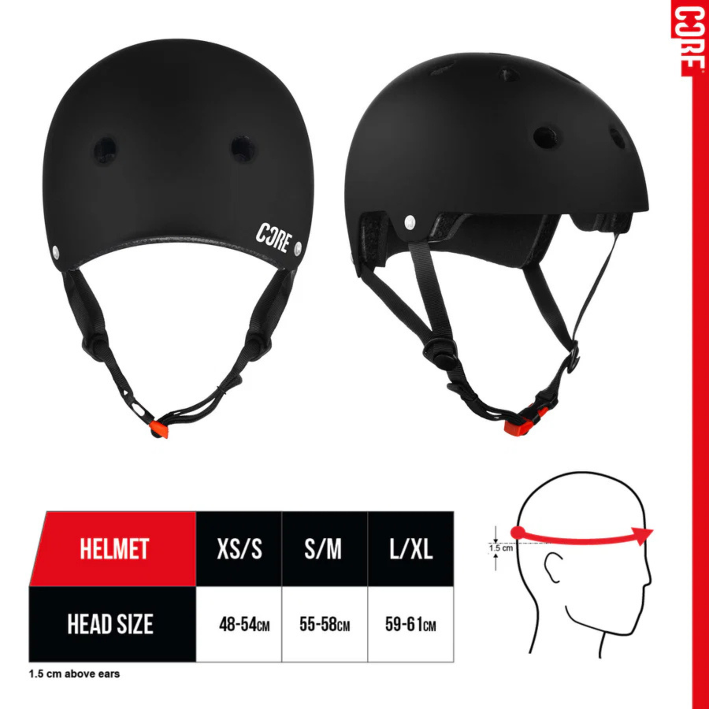 CORE Action Sports Helm Black