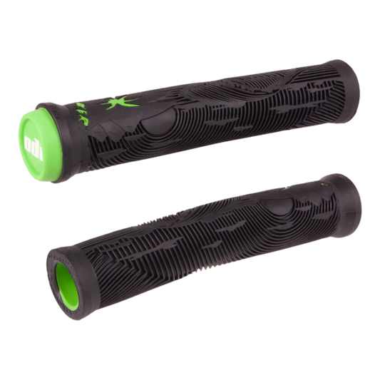 ODI BMX Griffe Hucker Signature Flangeless Black/Green